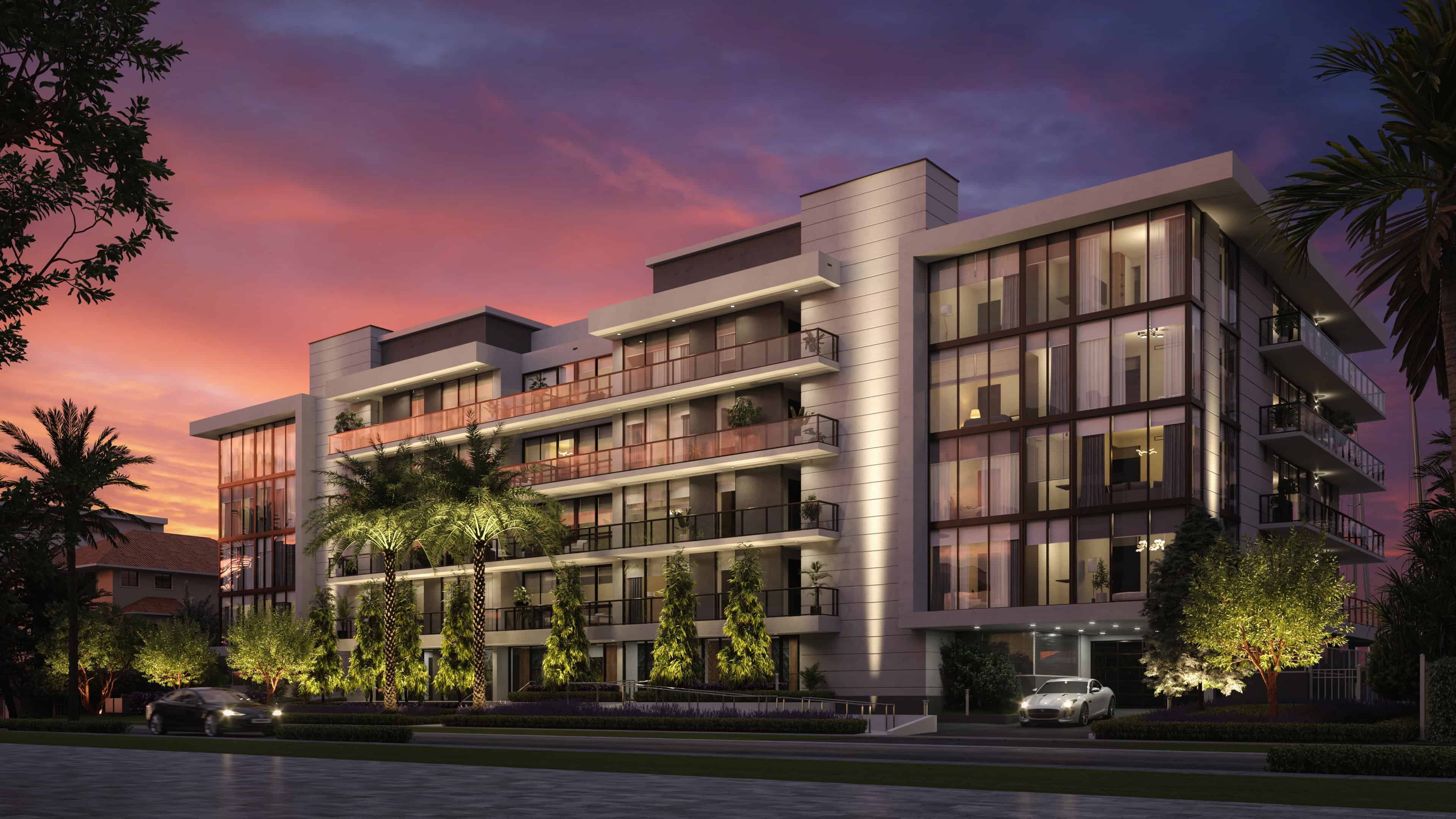 View of luxurious condos at 160 Marina Bay in Fort Lauderdale with waterfront access.
