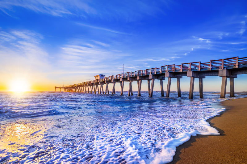 A serene Hillsboro Beach neighborhood with luxurious waterfront homes.