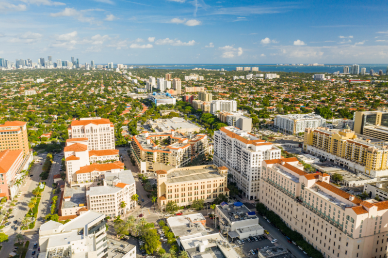 Coral Springs neighborhood with a row of single-family homes.